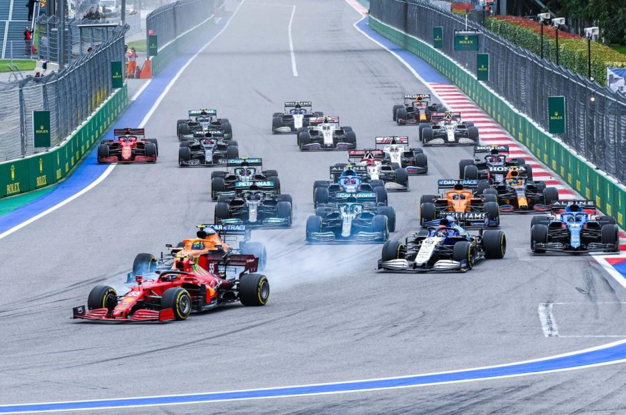 Race start of the 2021 Russian GP. Photo from Pitpass.com