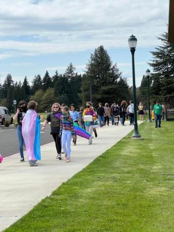 A photo of the walkout