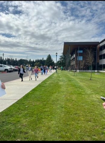 A photo of the walkout