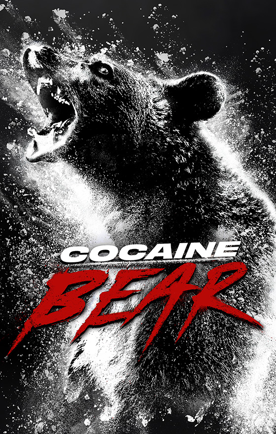 Film promo poster for Cocaine Bear (2023).