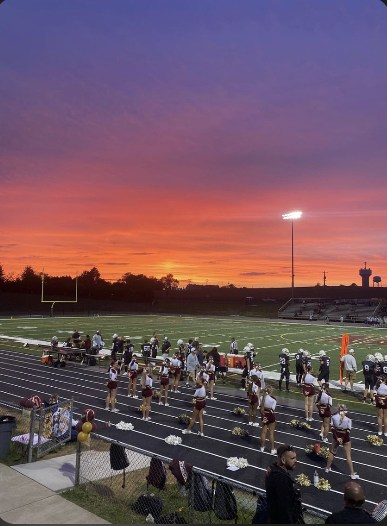 The HOCO game sunset. 