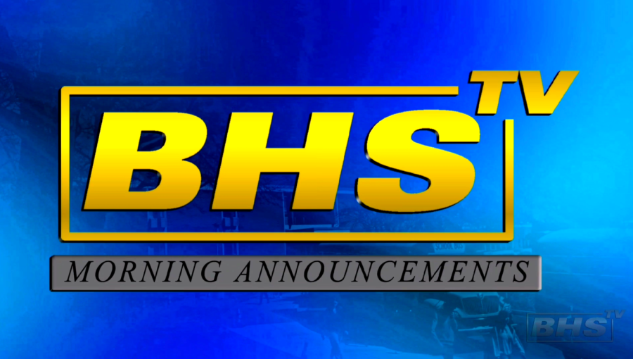 Morning Announcements: Oct. 2nd