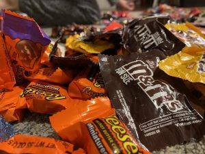 Beloved Halloween candies laying in a pile.