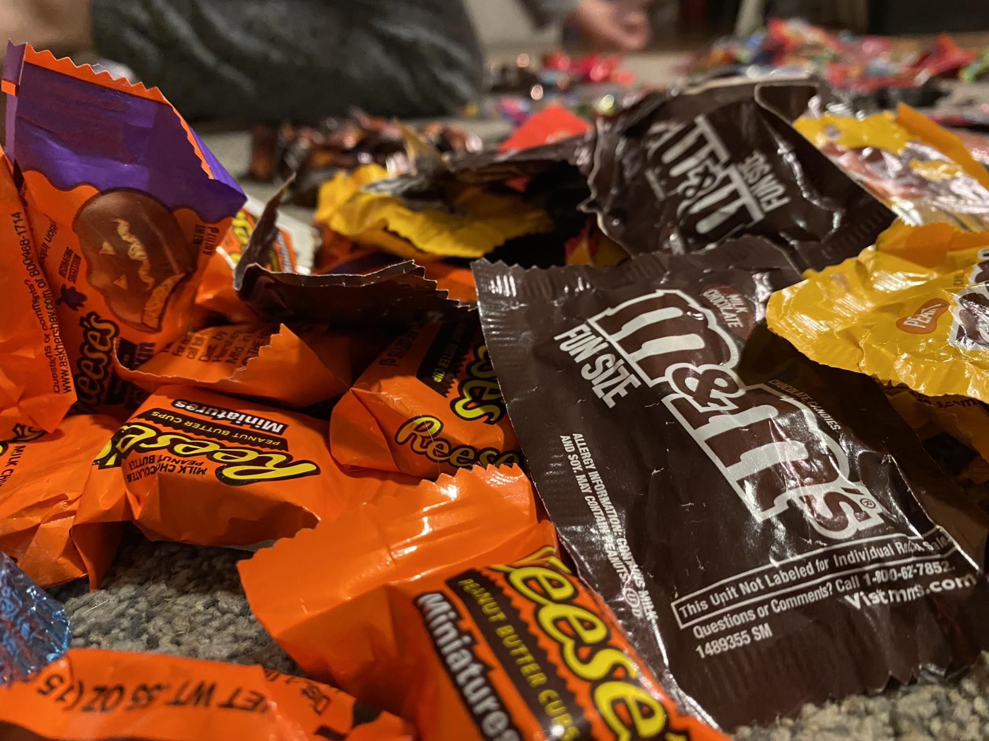 Beloved Halloween candies laying in a pile.