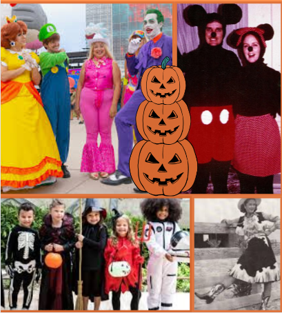 Costumes throughout the years! Created using Canva