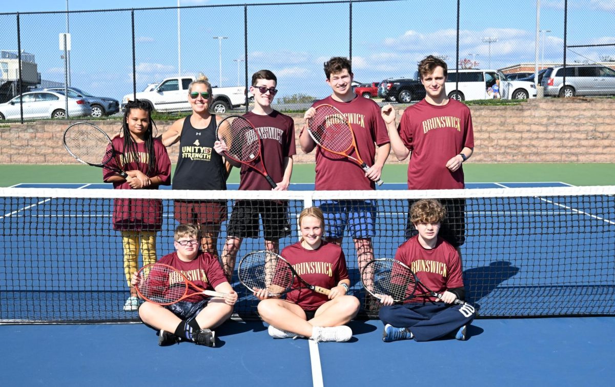 The Brunswick High School unified tennis team at one of their matches! Photo given permission to use by Donna Tucker.