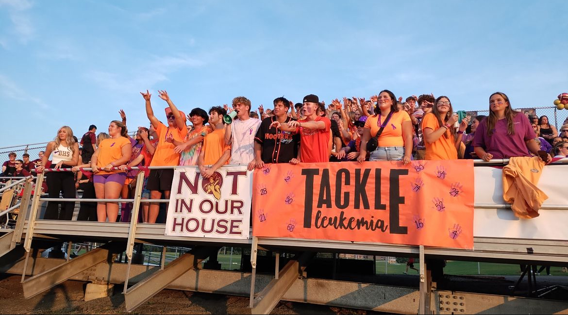 Fans show Roader Pride at Friday's football game against Boonsboro.