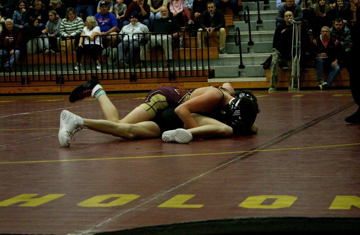 Carter Mullen won his match after a tough fight.  