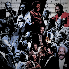 The heartbeat of history--Black artists pioneering soundtracks of resilience, hope, and revolution. Image adapted in Canva.