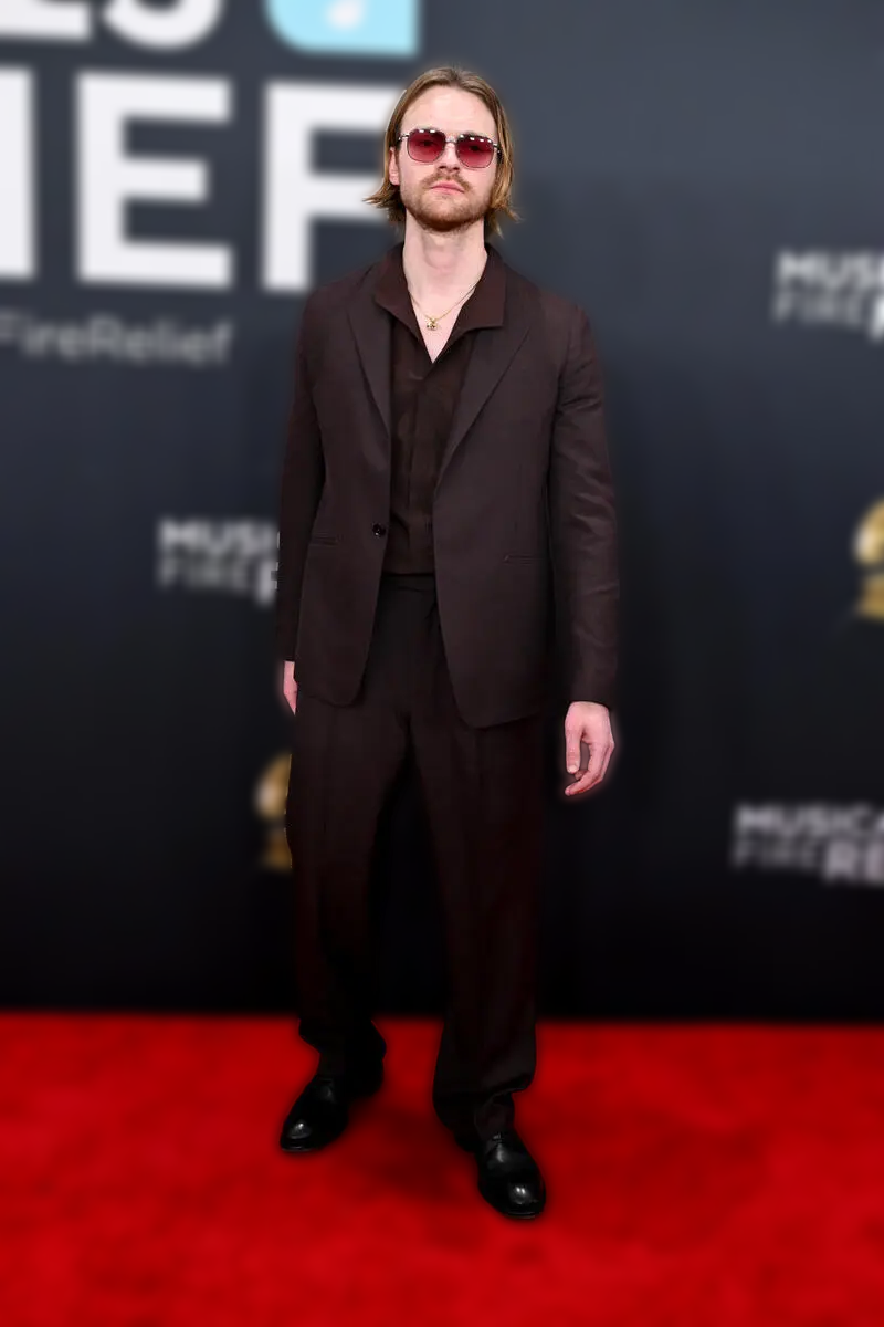 Finneas in Zegna. Finneas is Billie Eilish’s brother who is a producer, singer, and songwriter. He was nominated along with Billie Eilish in four categories; Best Dance Pop Recording, Song of the Year, Album of the Year, and Record of the Year. Adapted in Magic Studios by Caroline Teague