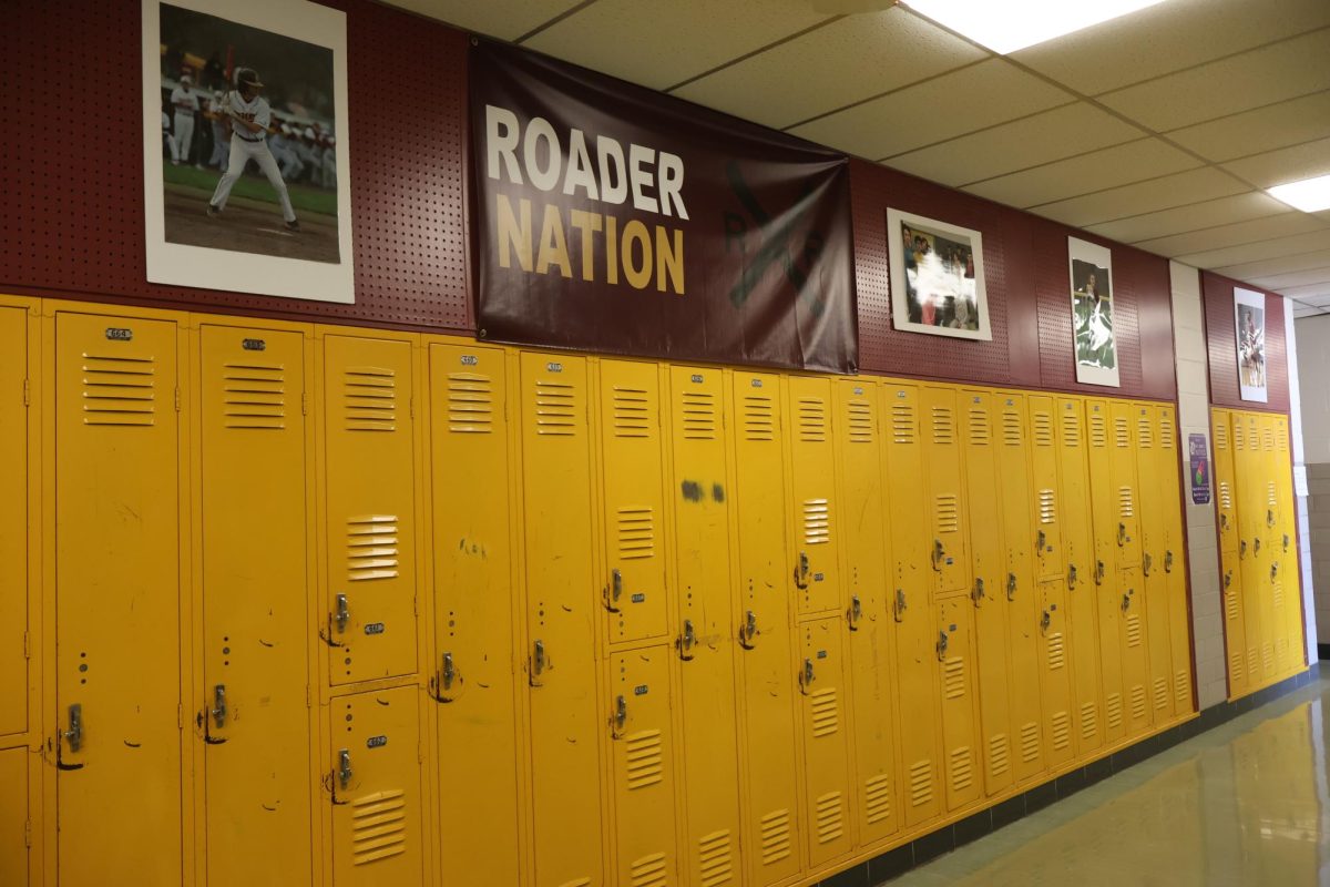 Hallway in Brunswick High School.