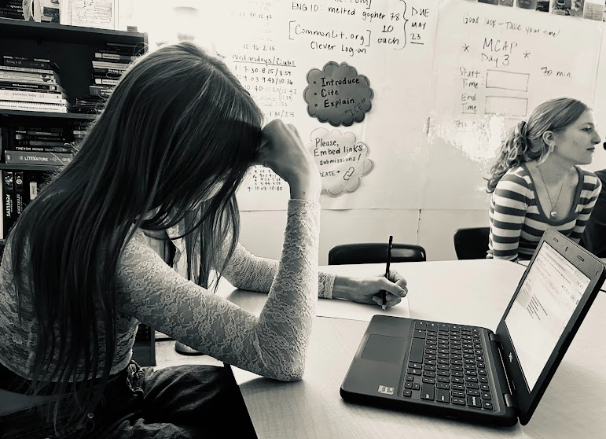 Hannah Davis, a Brunswick senior, is worried for her upcoming AP Exam.