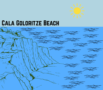 Cala Goloritza Beach, Italy.
Made in Canva.