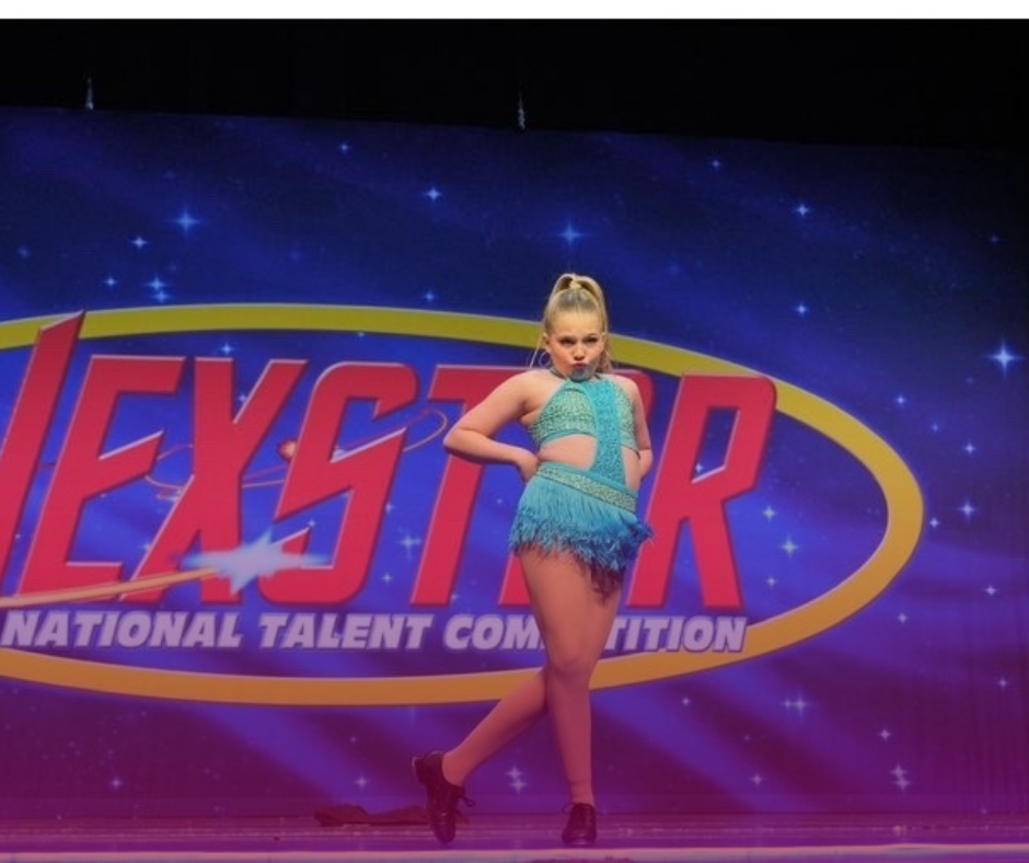 Megan Dick at Nexstar National Dance Competition, competing a jazz solo. Photo provided with permission by Megan Dick.