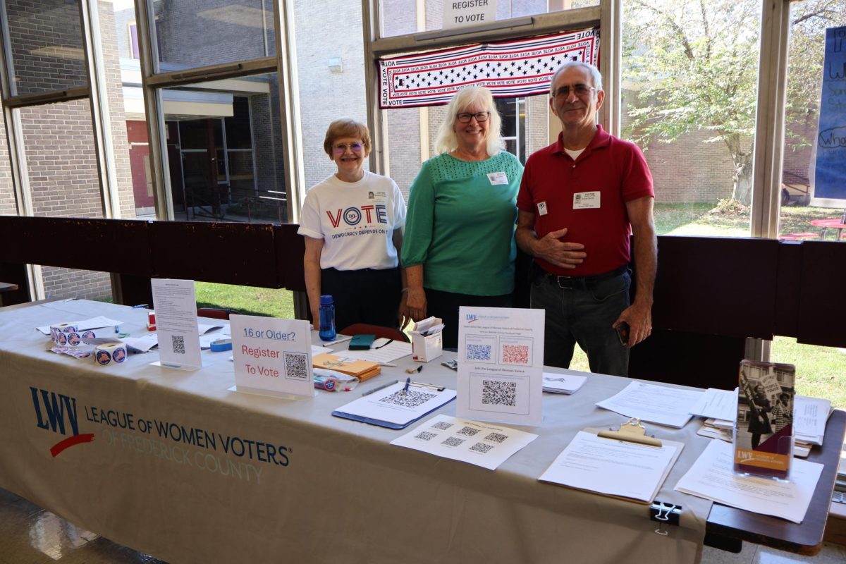 League of Women Voters, Frederick County Chapter's table at lunch.