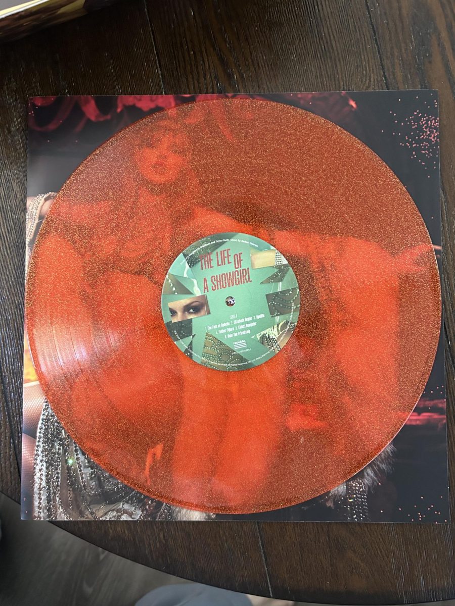The 'Life of a Showgirl' record vinyl.