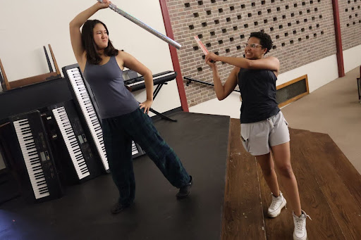 Liya Glouchkova and Ramata Sautter showcase some props.