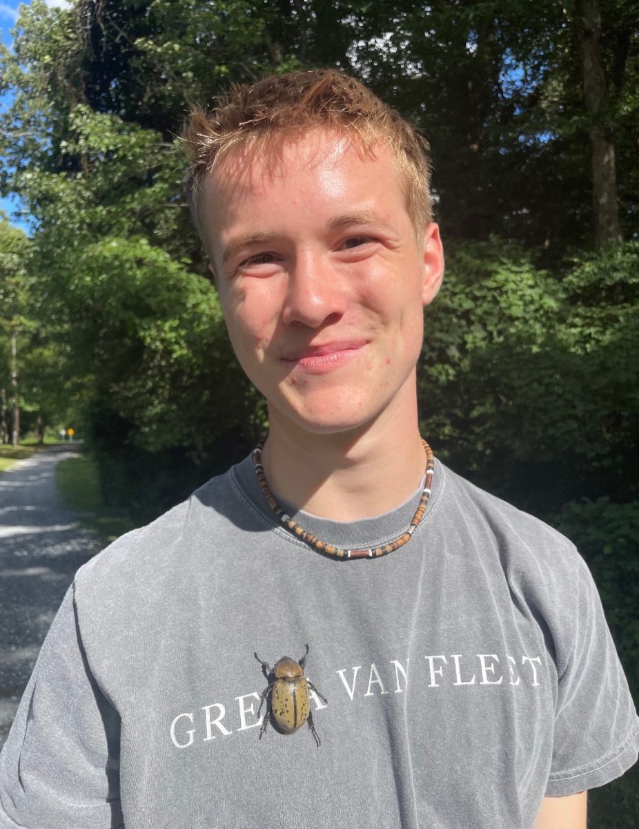 Colin Trendel with a bug on his shirt.

Image used with permission from Colin Trendel