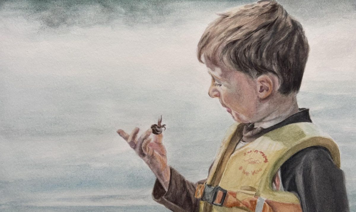 Tiny, created with watercolor paint. Artwork made February 21, 2025. (Phoebe Carpenter)