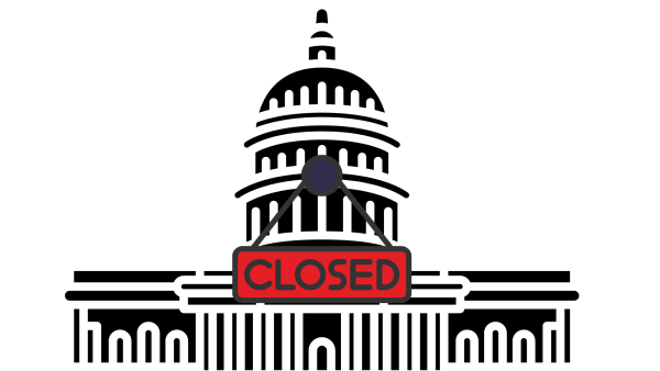 Government Shutdown Graphic created with Canva.