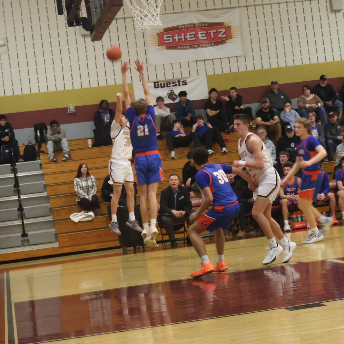 Brunswick fights for the ball against Boonsboro, resulting in a victory.