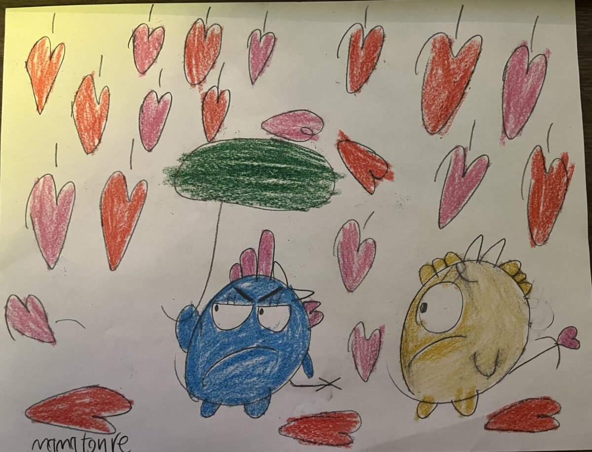 A valentine drawing of how Mama feels about the love.