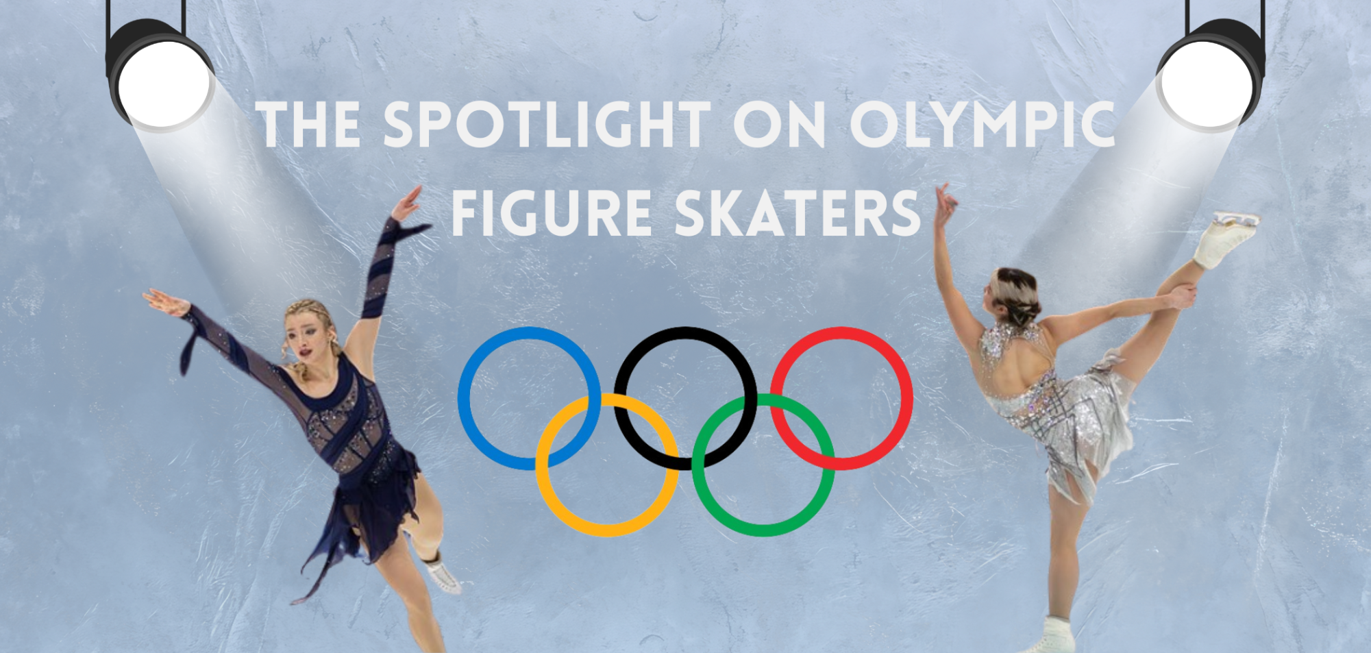 Olympic skaters Amber Glenn and Alysa Liu showcase their abilities at the Winter Olympic Games. Image created with Canva.