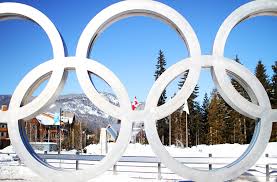 The Olympic rings for the 2026 Winter Olympic games in Milano Cortina. 