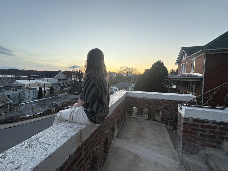 Downtown Brunswick from church balcony (ft. FCC student, Cole Travis).