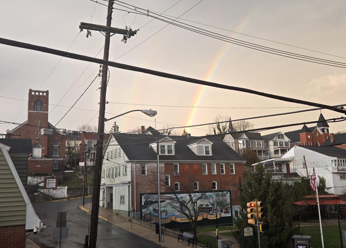 Power infrastructure located in the heart of downtown Brunswick shows how the neighborhood relies on electricity.