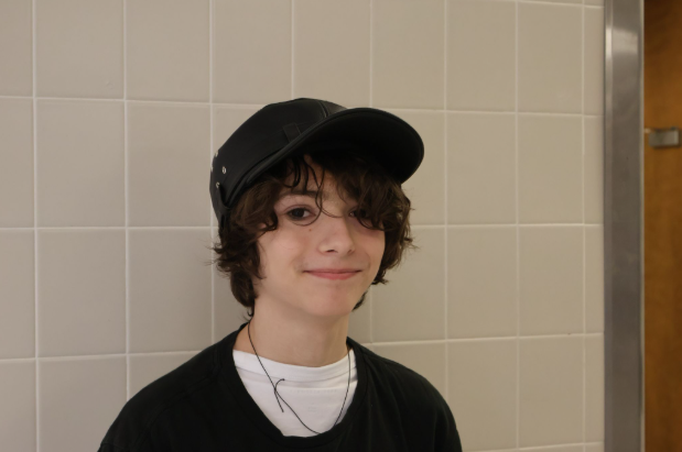 Gabriel Whittenton hanging out by Mr. Hendy's room during lunch time spending time with friends.