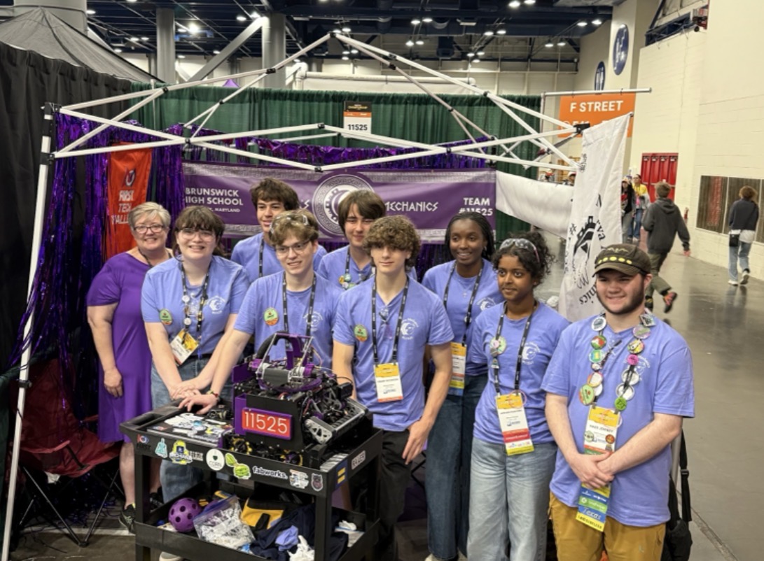 The Brunswick team of the robotics at the world championship.
