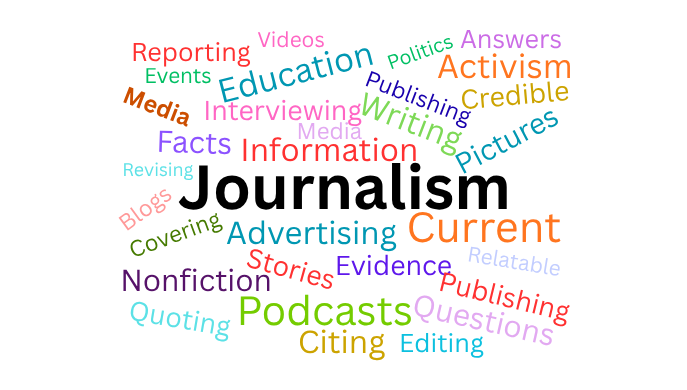 Definitions of journalism and all it encompasses for news to be shared.