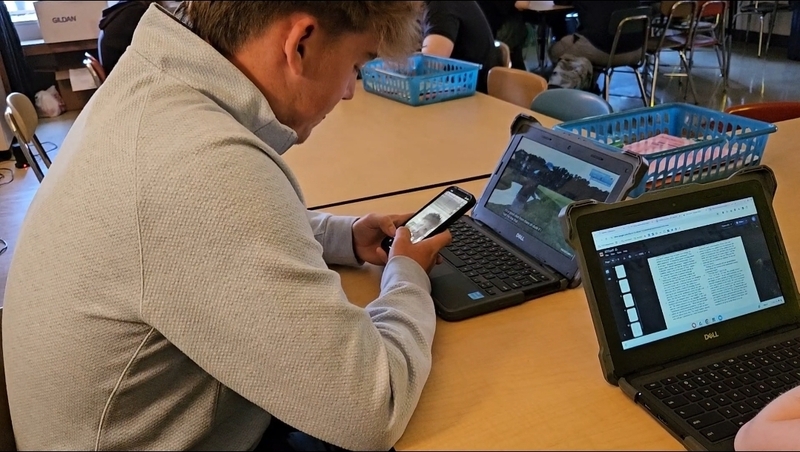 Students at Brunswick High School can be distracted when offered time to be on their phones.