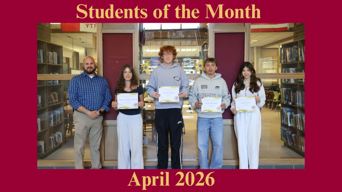Pictured Left To Right: Principal Eric Schwarzenegger, Nina Vasseur-Hoffman (PE), Matthew Kautz (English), Carlos Vides Lopez (WL), Sarah Bowers (VPA) Not Pictured: Travis Repass (CTE), Jasmine Neal (Math), Colin Trendell (Science), Ava Bonanno (SS), Lena Butler (Media)